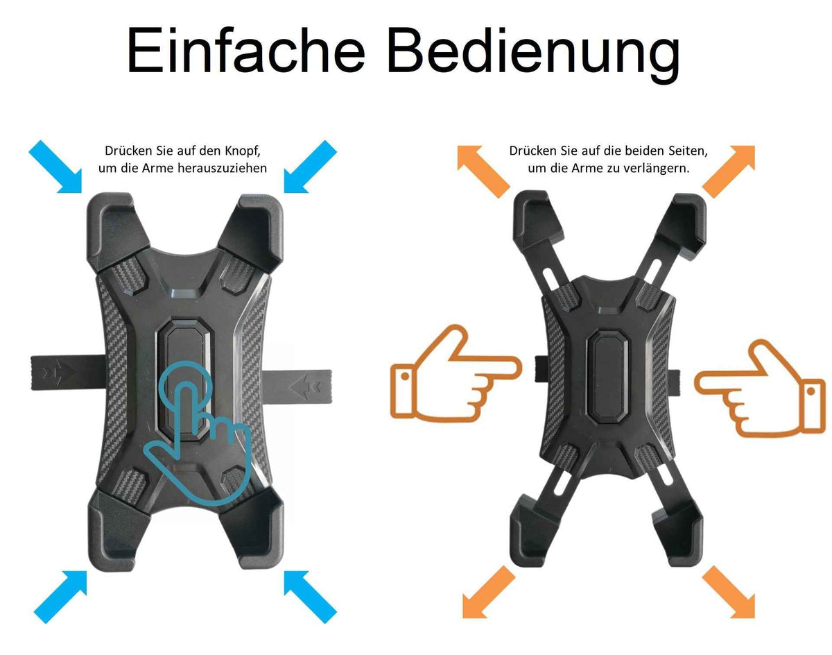 Handyhalterung Fahrrad Halterung Halter Motorrad Handy Roller Smartphone Lenker - DREIKS