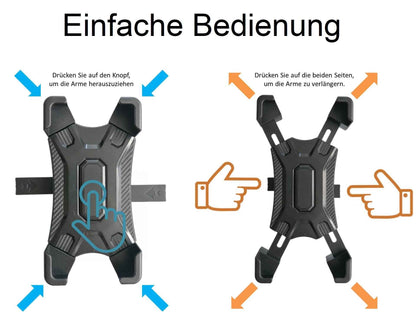 Handyhalterung Fahrrad Halterung Halter Motorrad Handy Roller Smartphone Lenker - DREIKS