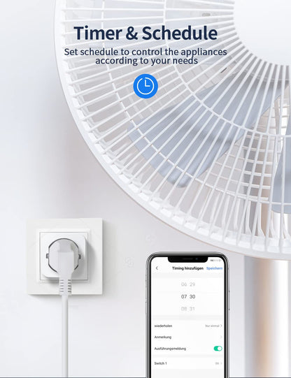 Smart Plug WiFi mit Stromüberwachungsfunktion 16A App eWeLink Alexa