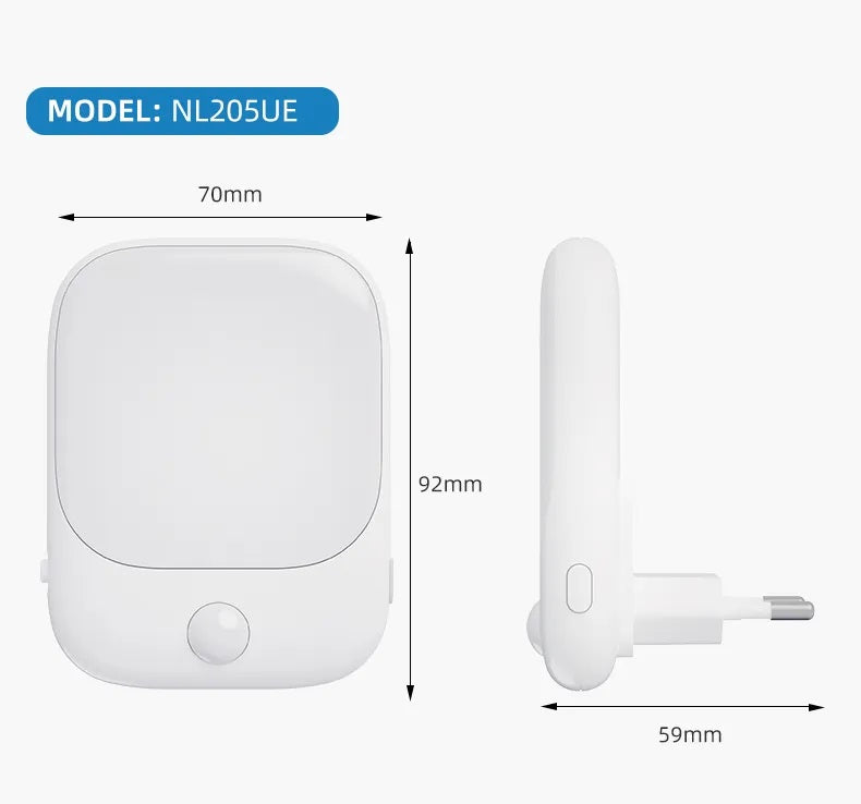 2 Stück LED-Nachtlicht-Plug-In mit Bewegungssensor