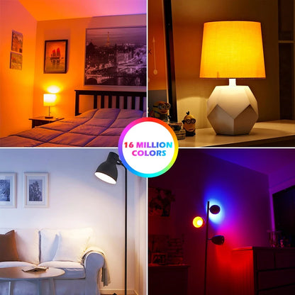 Smart Bulb E27 Lamp 9W LED Lights WiFi App Music Alexa RGB White Dimmable