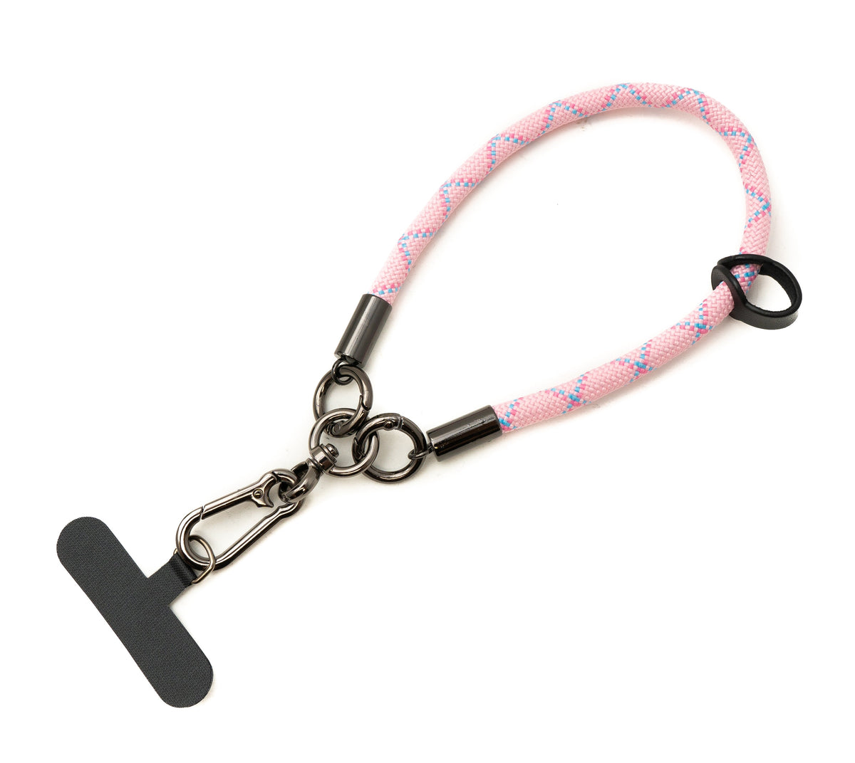 Handgelenk Schlaufe Armband für Smartphone Hülle aus Nylon in Pink Blau | System-S