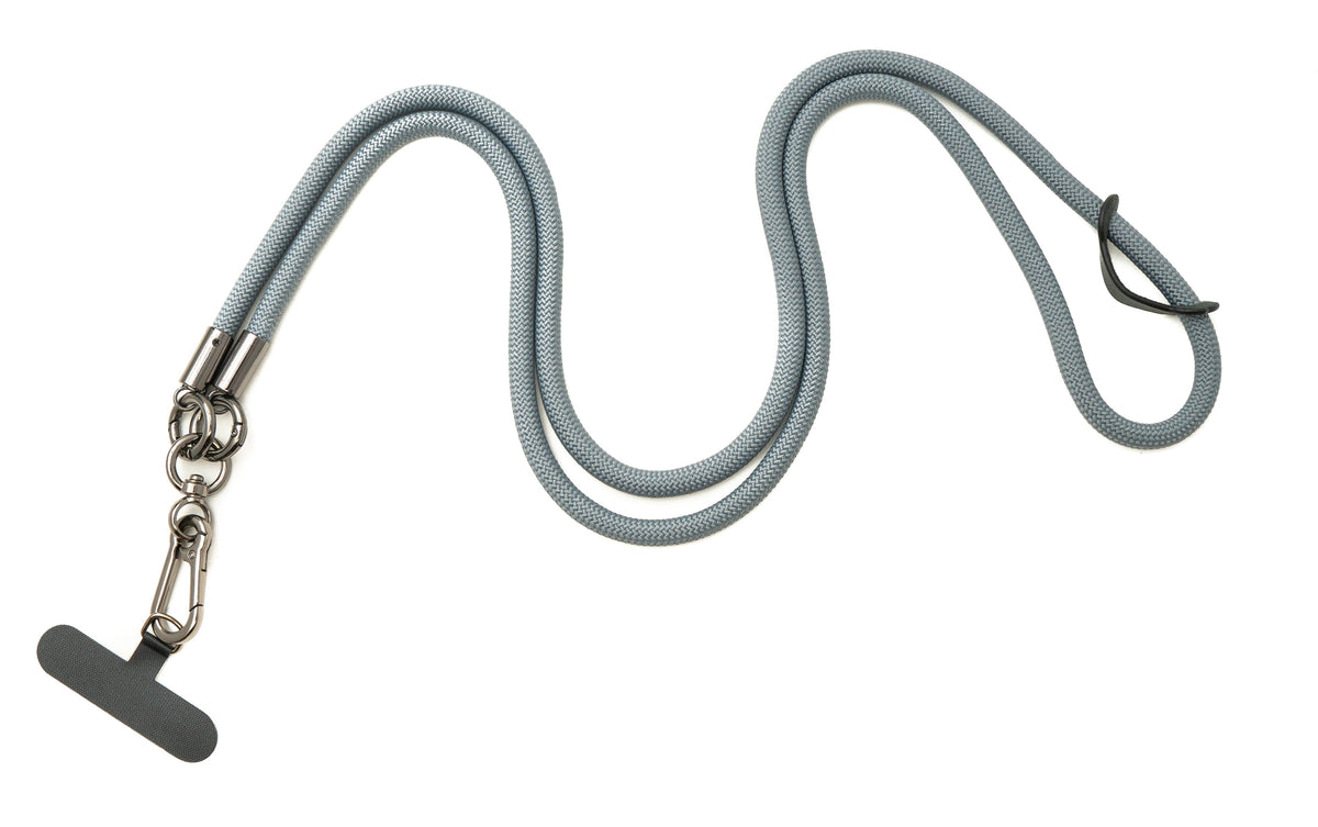 SYSTEM-S shoulder strap neck strap for smartphone case made of nylon in grey