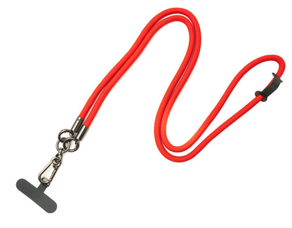 Umhänge Band Schulter Hals Schlaufe für Smartphone Hülle aus Nylon in Rot | System-S