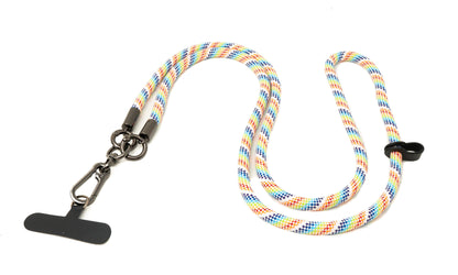 Umhänge Band Schulter Hals Schlaufe für Smartphone Hülle aus Nylon in Bunt | System-S
