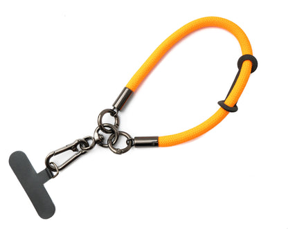 Handgelenk Schlaufe Armband für Smartphone Hülle aus Nylon in Orange | System-S