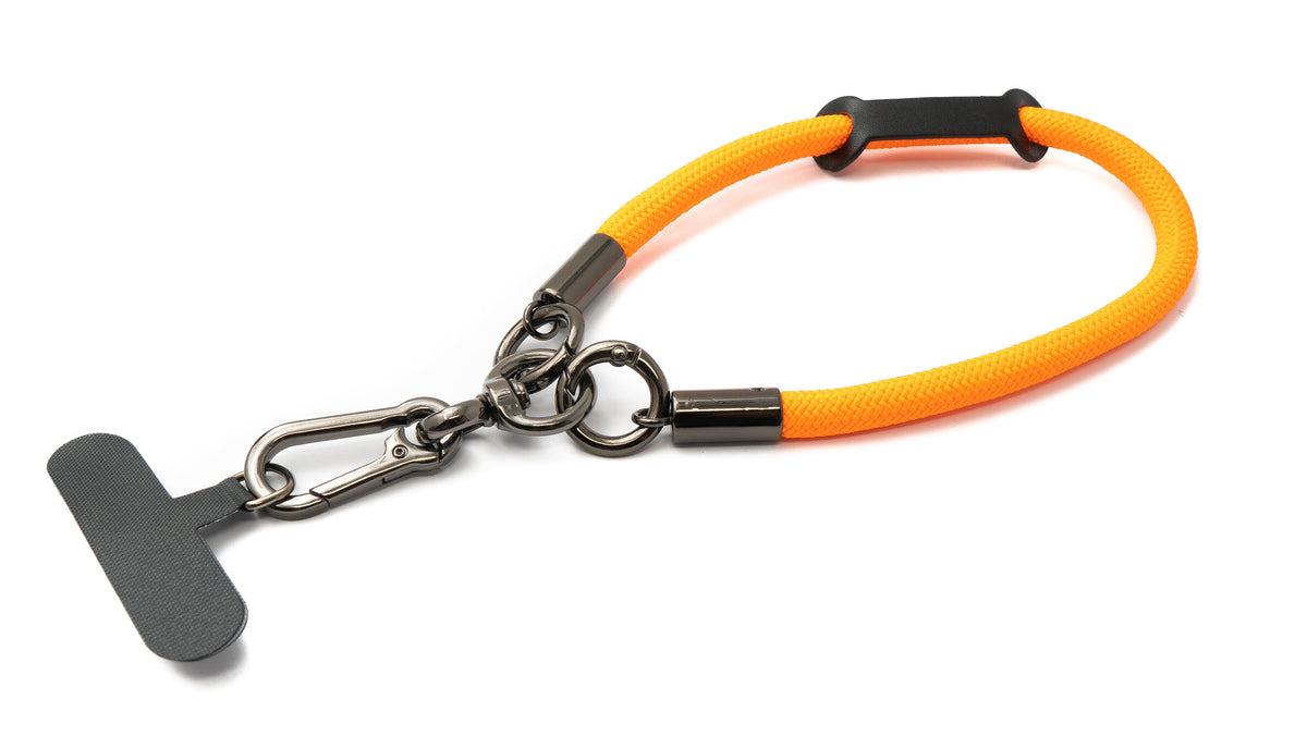 Handgelenk Schlaufe Armband für Smartphone Hülle aus Nylon in Orange | System-S
