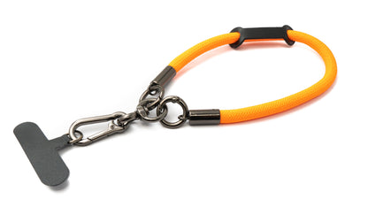 Handgelenk Schlaufe Armband für Smartphone Hülle aus Nylon in Orange | System-S