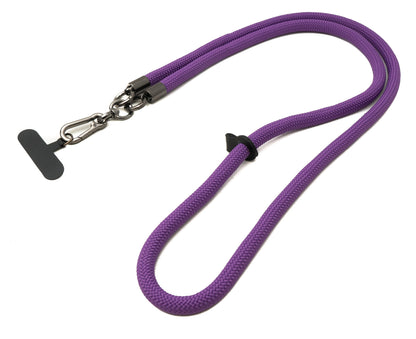 Umhänge Band Schulter Hals extra dick für Smartphone Hülle aus Nylon in Lila | System-S