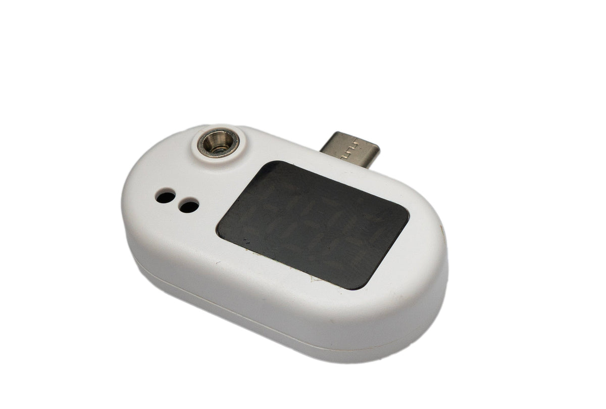 SYSTEM-S USB 3.1 Infrared Thermometer Non-Contact Body Fever Temperature Type C LED Measuring Device in White