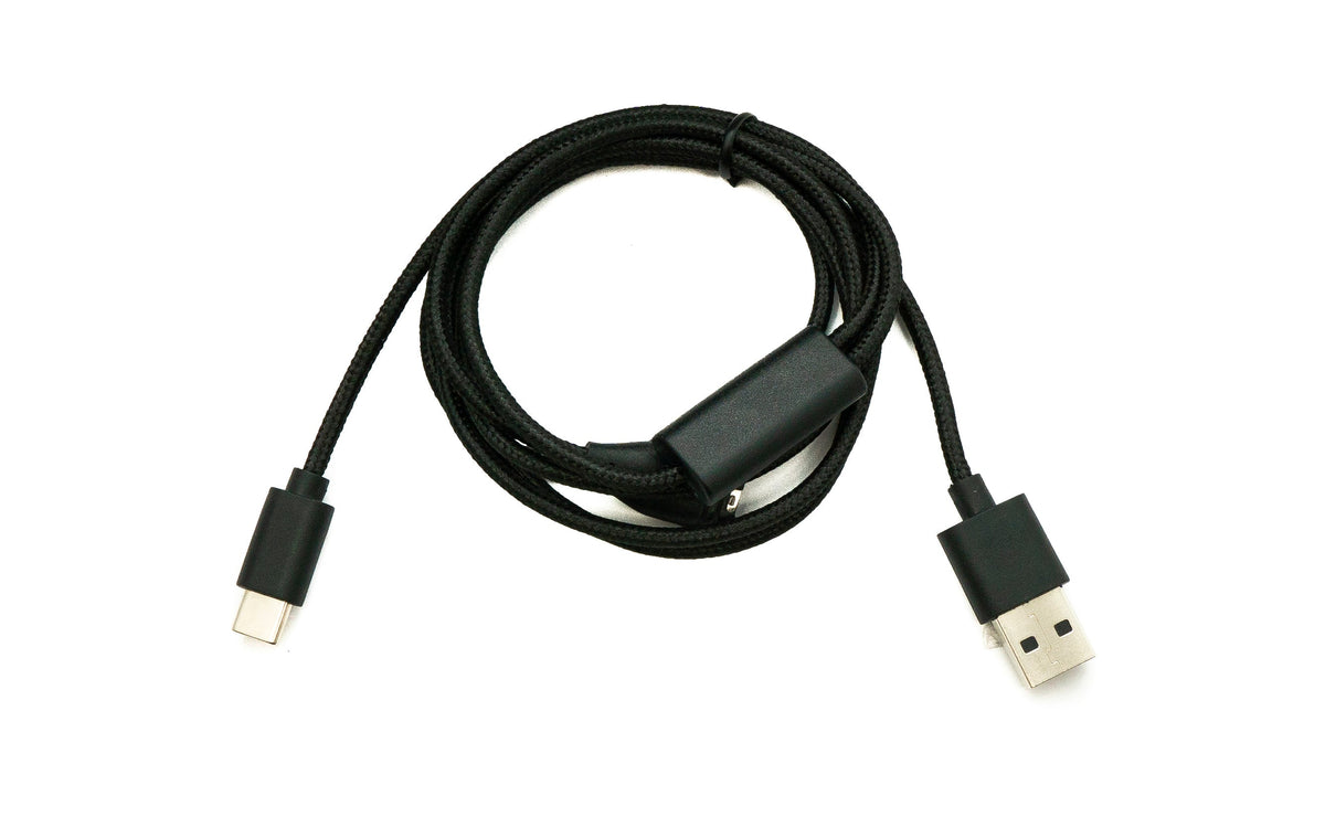 SYSTEM-S USB 2.0 cable 120 cm Y charging cable for Garmin Bounce Smartwatch Smartphone in black