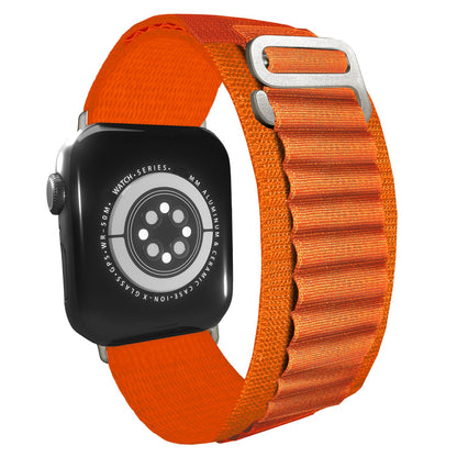 NALIA Smart Watch Armband Alpine Loop Style kompatibel mit Apple Watch Armband Ultra/SE & Series 8/7/6/5/4/3/2/1, 42/44/45/49mm, G-Haken iWatch Outdoor Uhr Band, Nylon