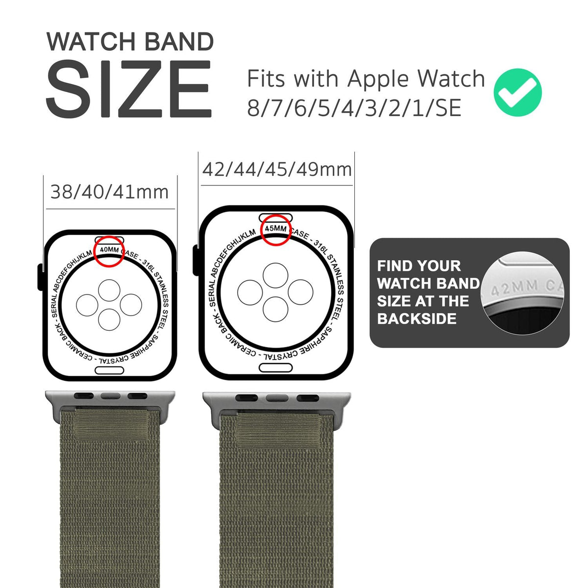 NALIA Smart Watch Armband Alpine Loop Style kompatibel mit Apple Watch Armband Ultra/SE & Series 8/7/6/5/4/3/2/1, 42/44/45/49mm, G-Haken iWatch Outdoor Uhr Band, Nylon