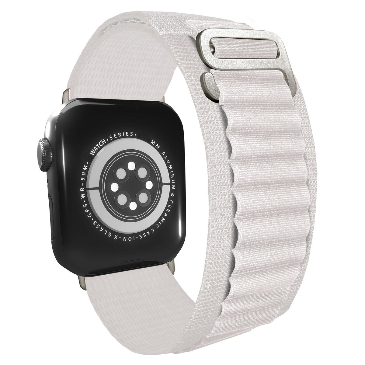 NALIA Smart Watch Armband Alpine Loop Style kompatibel mit Apple Watch Armband Ultra/SE & Series 8/7/6/5/4/3/2/1, 42/44/45/49mm, G-Haken iWatch Outdoor Uhr Band, Nylon