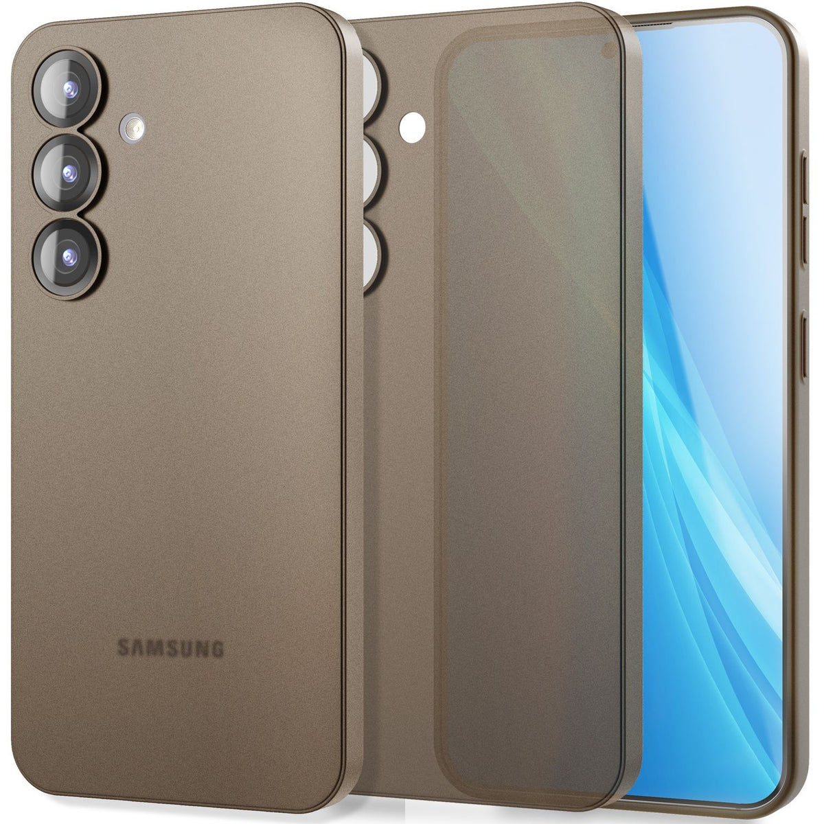 NALIA Ultra Slim Hardcase für Samsung Galaxy S25 – Matt & 0.3mm Dünn – PHANTOM (Dünnes Cover & Kamera-Vollschutz) – Marke aus Berlin
