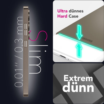 NALIA Ultra Slim Hardcase für Samsung Galaxy S25 – Matt & 0.3mm Dünn – PHANTOM (Dünnes Cover & Kamera-Vollschutz) – Marke aus Berlin