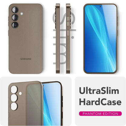 NALIA Ultra Slim Hardcase für Samsung Galaxy S25 – Matt & 0.3mm Dünn – PHANTOM (Dünnes Cover & Kamera-Vollschutz) – Marke aus Berlin