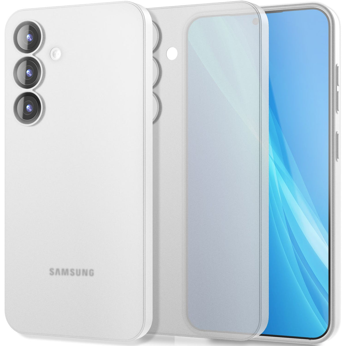 NALIA Ultra Slim Hardcase für Samsung Galaxy S25 – Matt & 0.3mm Dünn – PHANTOM (Dünnes Cover & Kamera-Vollschutz) – Marke aus Berlin