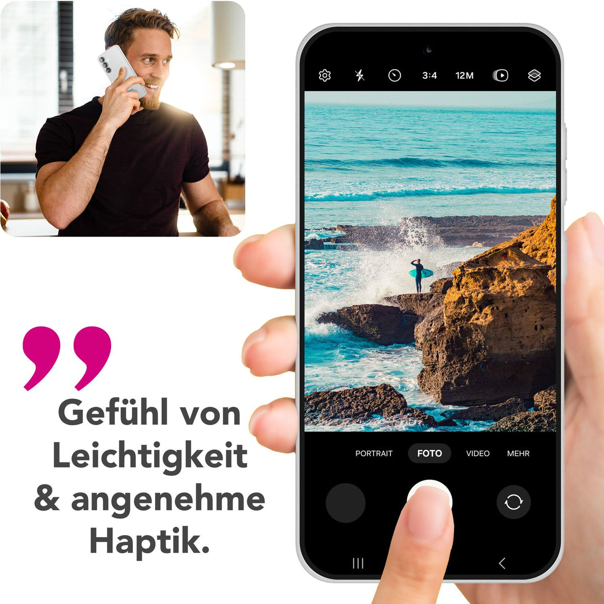 NALIA Ultra Slim Hardcase für Samsung Galaxy S25 – Matt & 0.3mm Dünn – PHANTOM (Dünnes Cover & Kamera-Vollschutz) – Marke aus Berlin