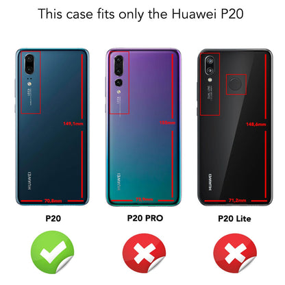 NALIA Ring Hülle kompatibel mit Huawei P20, Schutzhülle Cover magnetische Silikon Handyhülle für KFZ-Halterung 360-Grad Finger-Halter, Case Dünn Smartphone Ständer Slim Back Etui Bumper - Schwarz