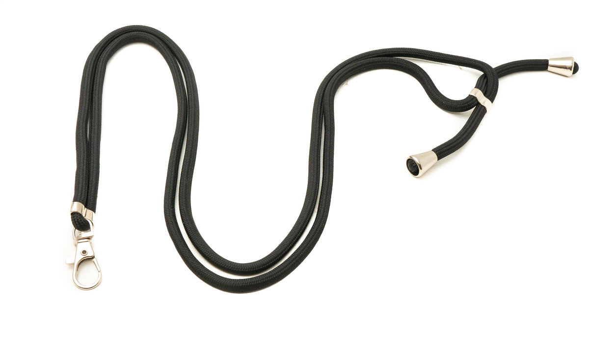Umhänge Band Schulter Hals Schlaufe für Smartphone Hülle aus Nylon in Schwarz | System-S