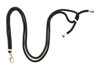 Umhänge Band Schulter Hals Schlaufe für Smartphone Hülle aus Nylon in Schwarz | System-S