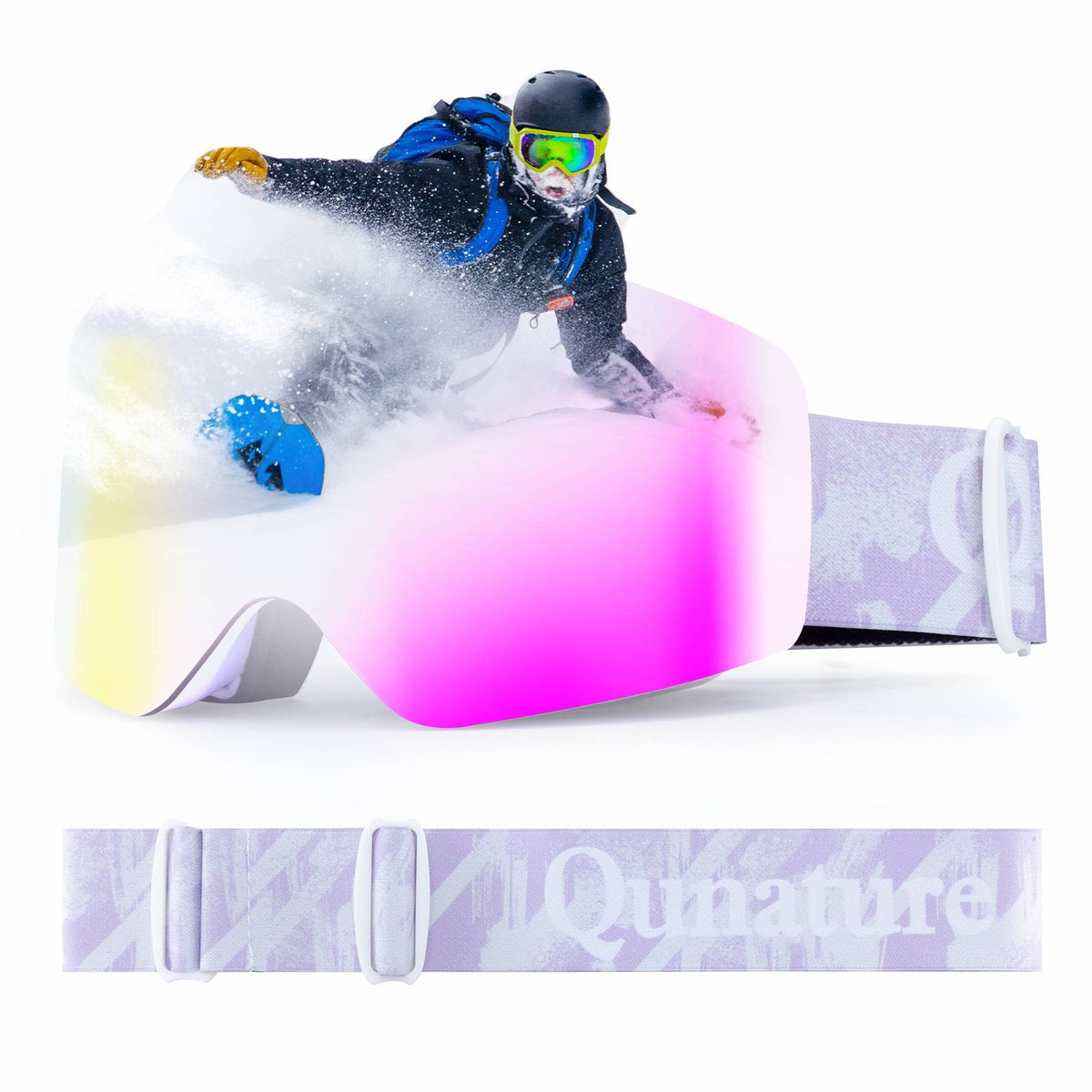 Qunature UV400 Antifog Rahmenlose Skibrille
