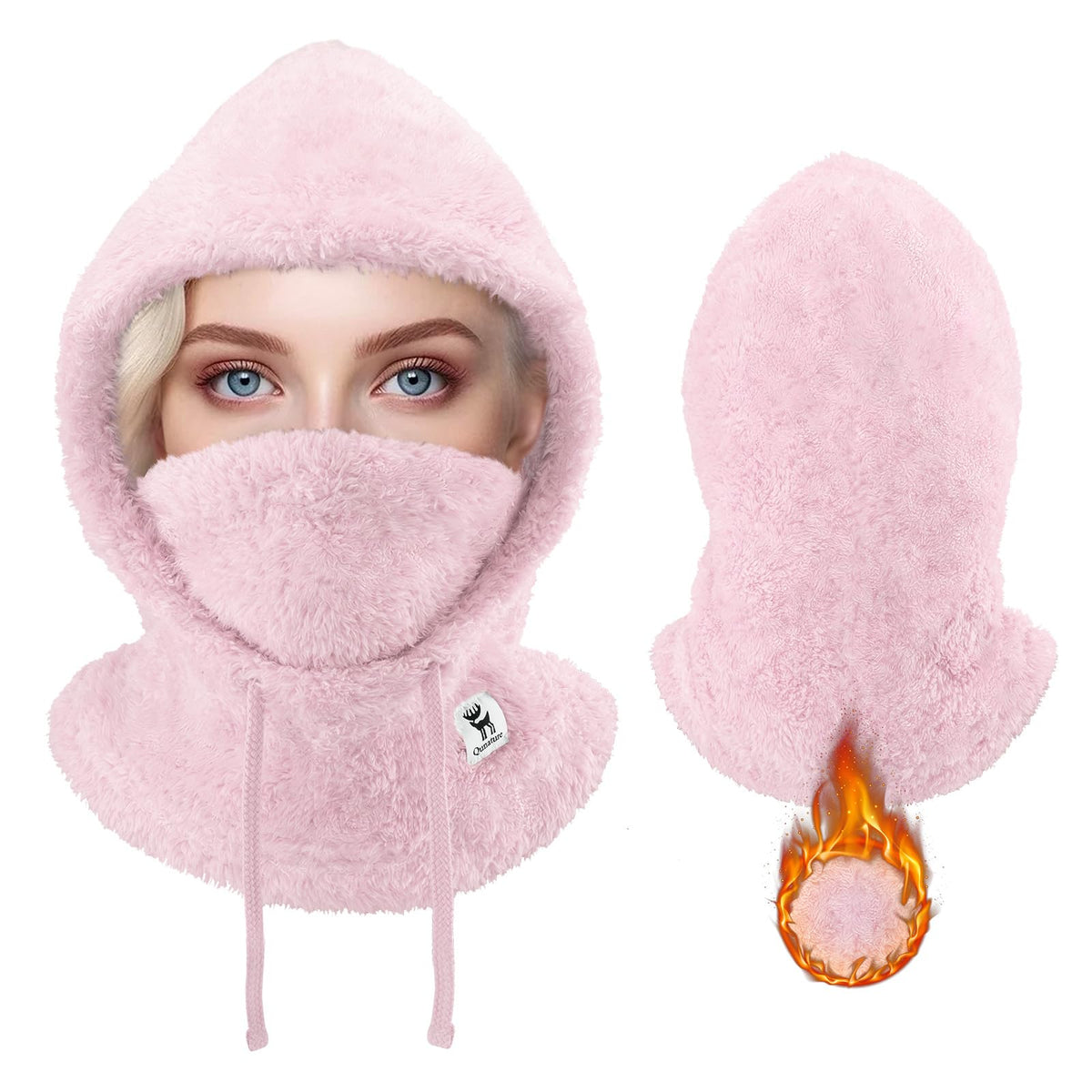 Qunature Sturmhaube Winter Warme Balaclava Thermo Winddichte Sturmmaske Skimaske