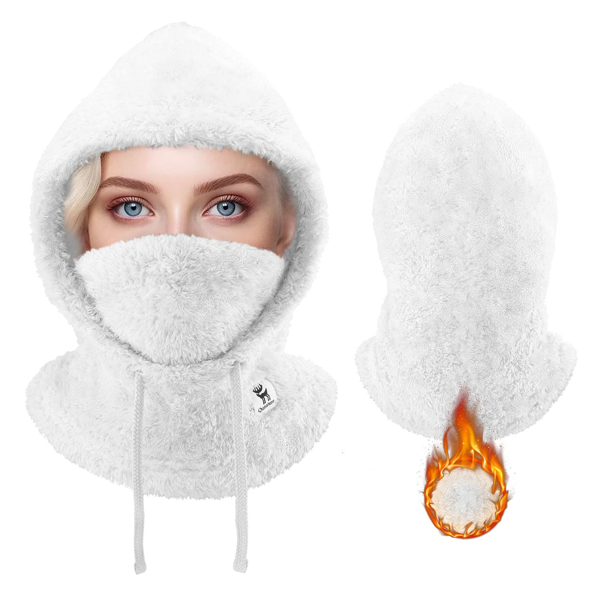 Qunature Sturmhaube Winter Warme Balaclava Thermo Winddichte Sturmmaske Skimaske