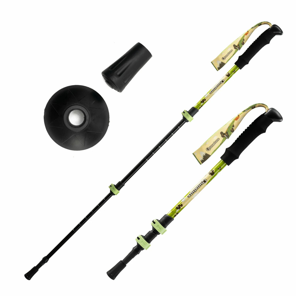 Qunature Wanderstöcke Kinder, 51–100 cm verstellbar Trekkingstöcke, Aluminium 1 Stück