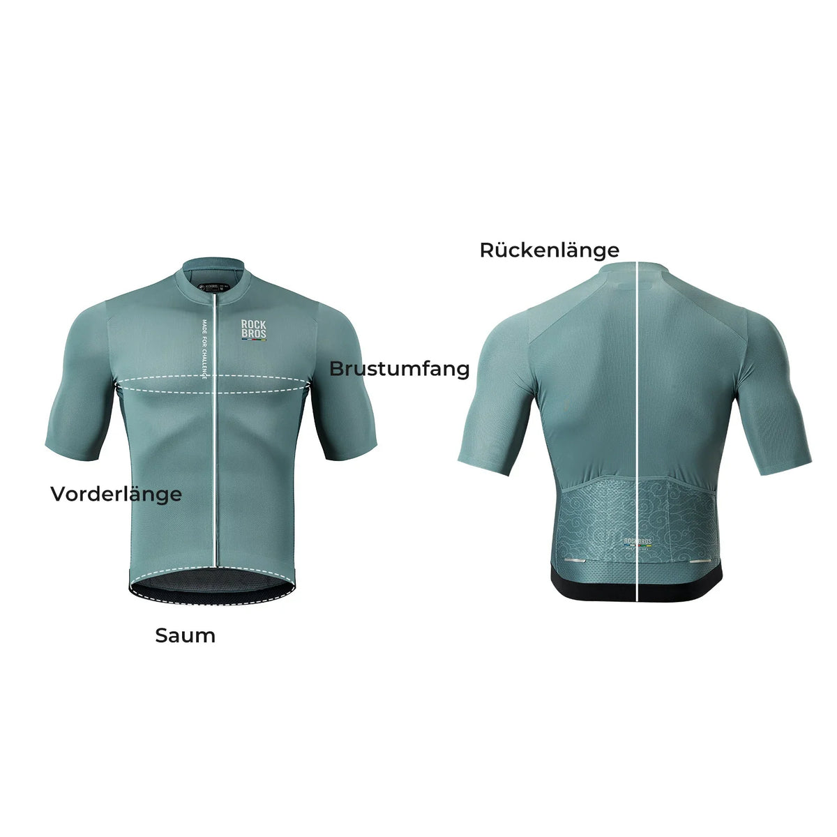 ROAD TO SKY Herren Kurzarm-Radtrikot Jersey für MTB & Rennrad