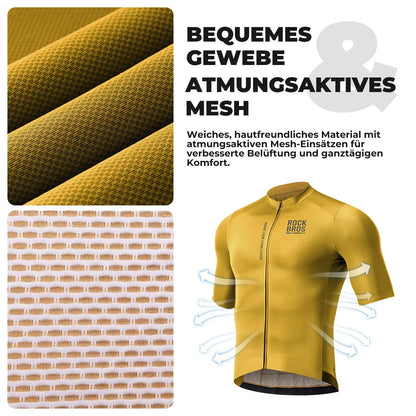 ROAD TO SKY Herren Kurzarm-Radtrikot Jersey für MTB & Rennrad