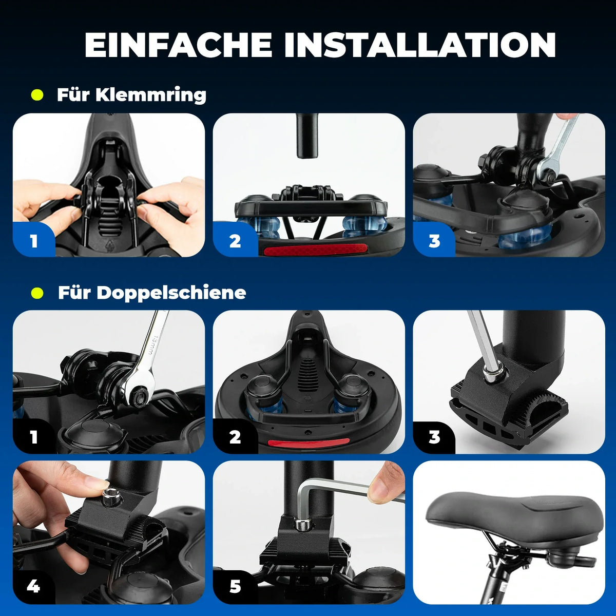 ROCKBROS wasserdicht Fahrradsattel für MTB & Rennrad aus Memory Foam