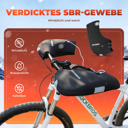 ROCKBROS Beheizte Wasserabweisend Fahrrad Lenkerstulpen - Wiederaufladbar