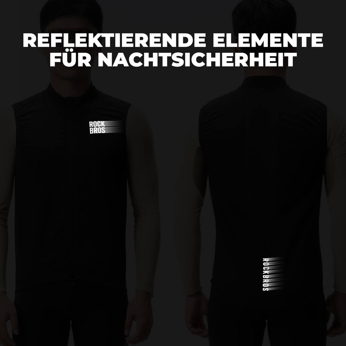 Ärmellose Fahrradweste Fahrradjacke Packbar Atmungsaktiv