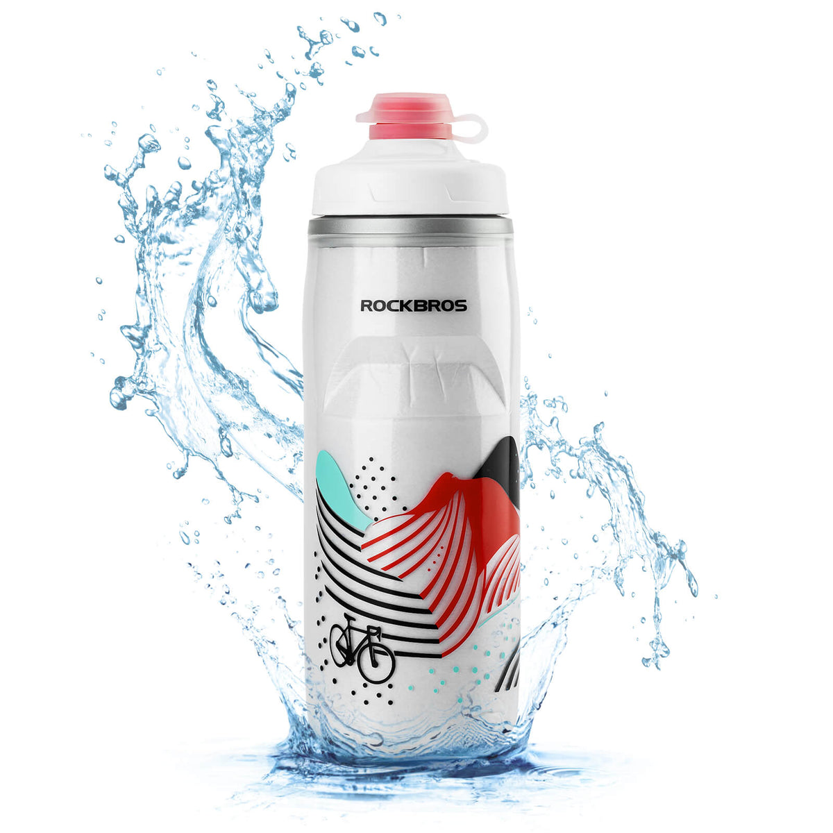 ROCKBROS Fahrradflasche 620 ml Sportflasche mit 5 Stunden Kühlhaltefunktion