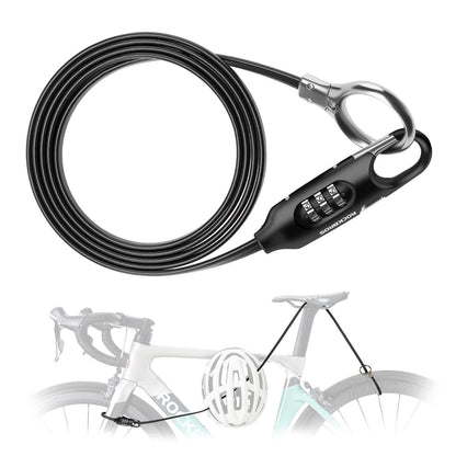 ROCKBROS Fahrradschloss Kabelschloss 150cm mit Zahlencode Anti-Diebstahl