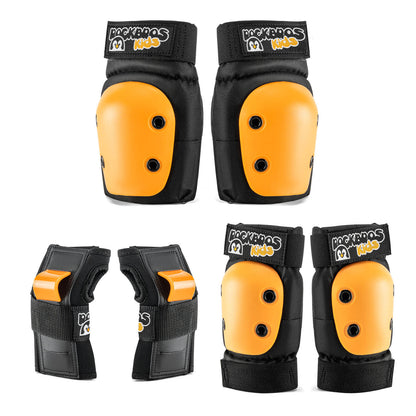 ROCKBROS Kinder Knieschoner 6-in-1 Komfort Schoner Set Protektoren Fahrrad Sport