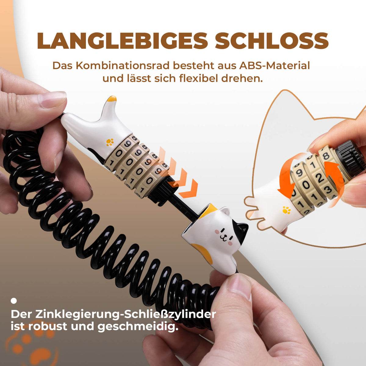 ROCKBROS Multifunktional Fahrradschloss Kinder Zahlenschloss Helmschloss