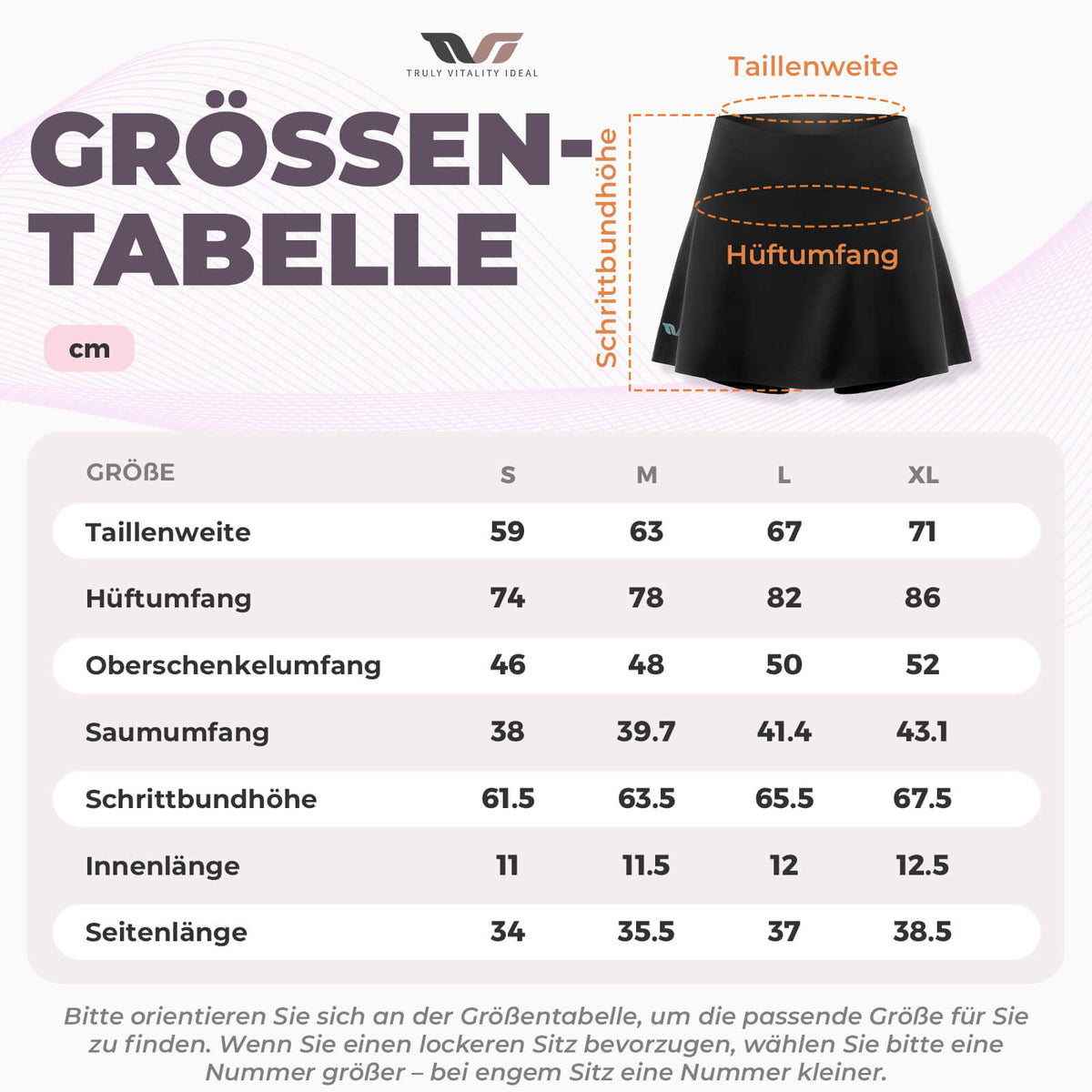 TVI Damen 2 in 1 Fahrradrock Kurze Gepolstert Radlerhose mit Tasche