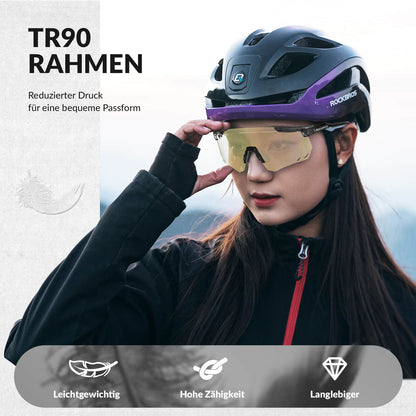 Ultraleichte und Selbsttönende Fahrradbrille (UV400)