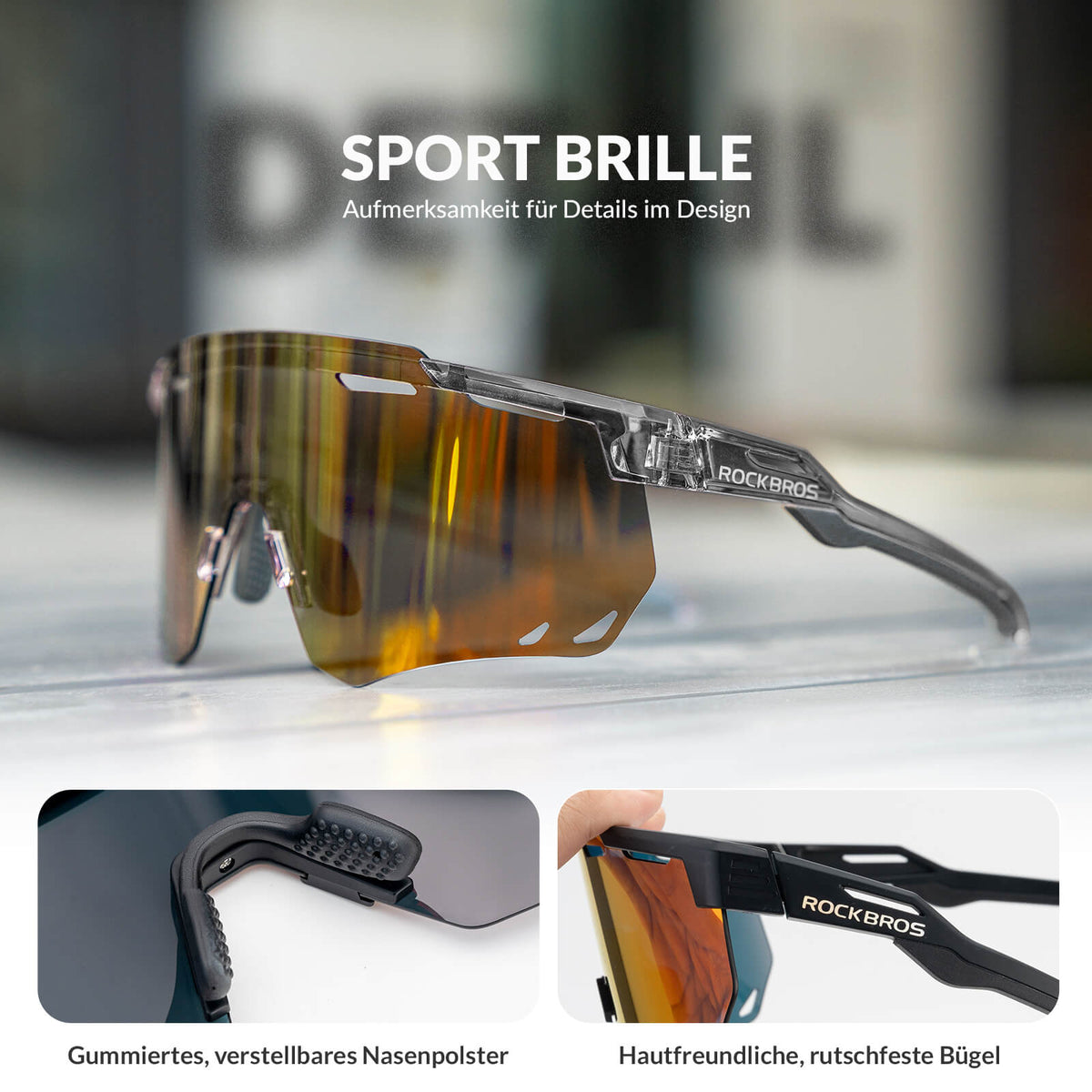 Ultraleichte und Selbsttönende Fahrradbrille (UV400)