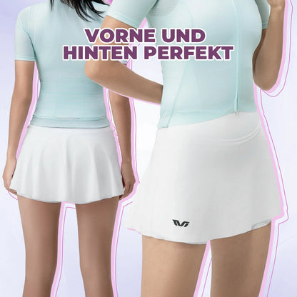 TVI Damen 2 in 1 Fahrradrock Kurze Gepolstert Radlerhose mit Tasche
