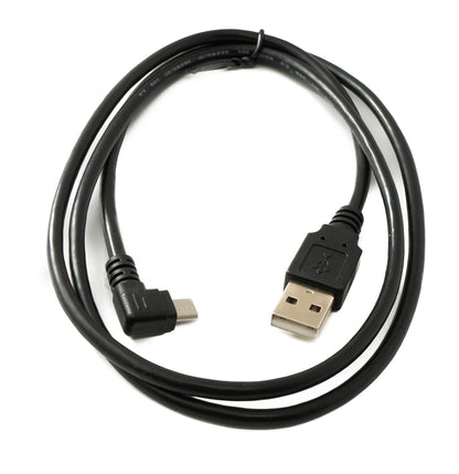 SYSTEM-S USB 2.0 cable 100 cm Micro B plug to Type A plug Right Angled in Black 
