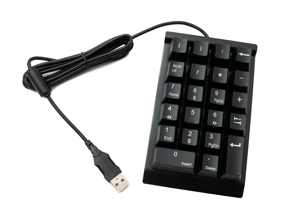 Numpad Ziffernblock 23 Tasten USB 2.0 Typ A mechanische Tastatur mit LED in Schwarz | System-S