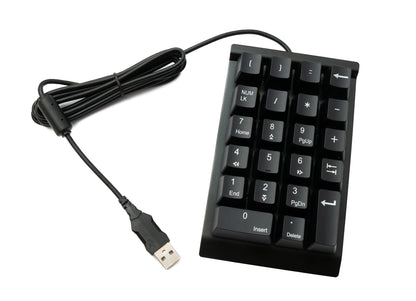 Numpad Ziffernblock 23 Tasten USB 2.0 Typ A mechanische Tastatur mit LED in Schwarz | System-S