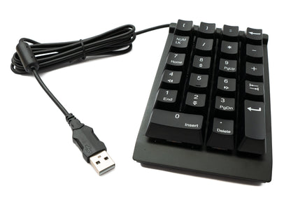 Numpad Ziffernblock 23 Tasten USB 2.0 Typ A mechanische Tastatur mit LED in Schwarz | System-S