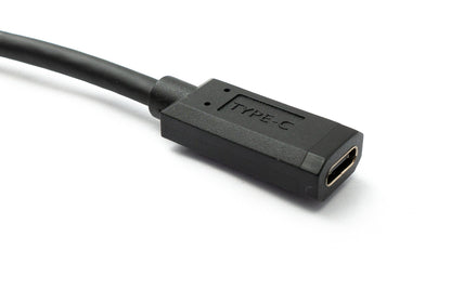 USB 3.1 Gen 2 Typ C Kabel 30 cm Stecker zu Buchse 10 Gbit/s 100W Kratz Schutz Winkel | System-S
