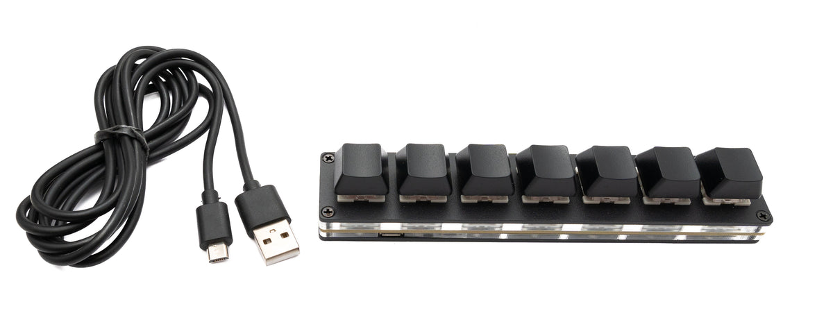 USB HID Mini Keypad 7 Tasten programmierbar mechanisch RGB LED PC Hotkeys Schwarz für osu!