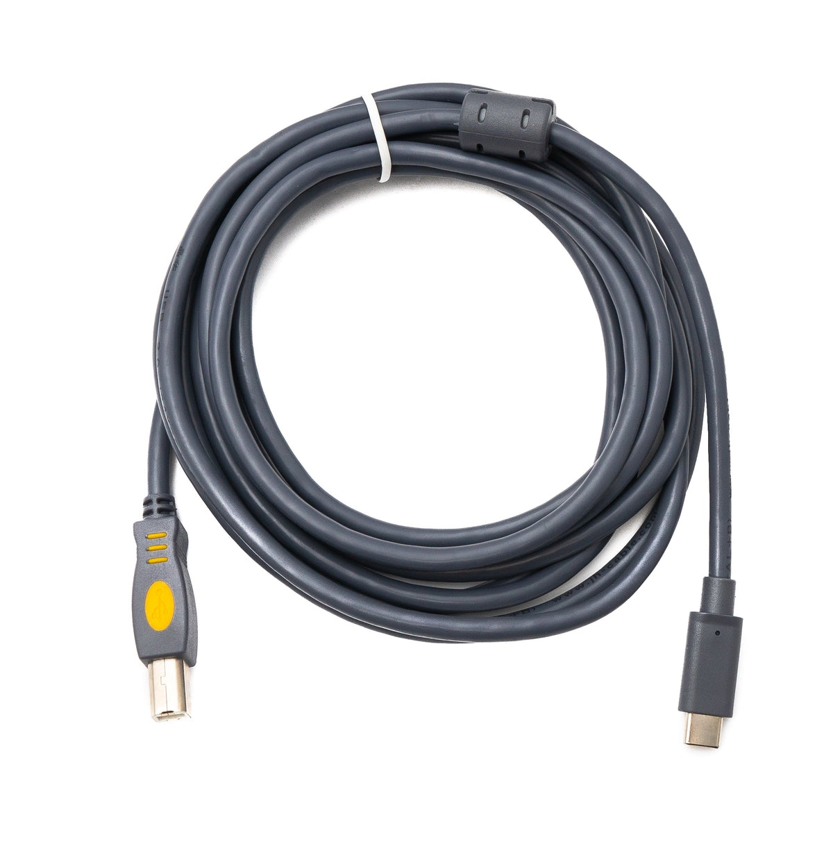 SYSTEM-S USB 3.1 Type C cable 3 m male to 2.0 Type B male in gray 
